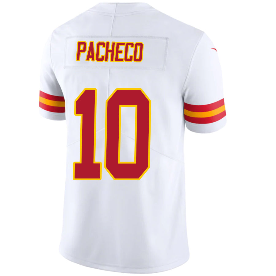 Custom #10 White KC Football Shirt Top