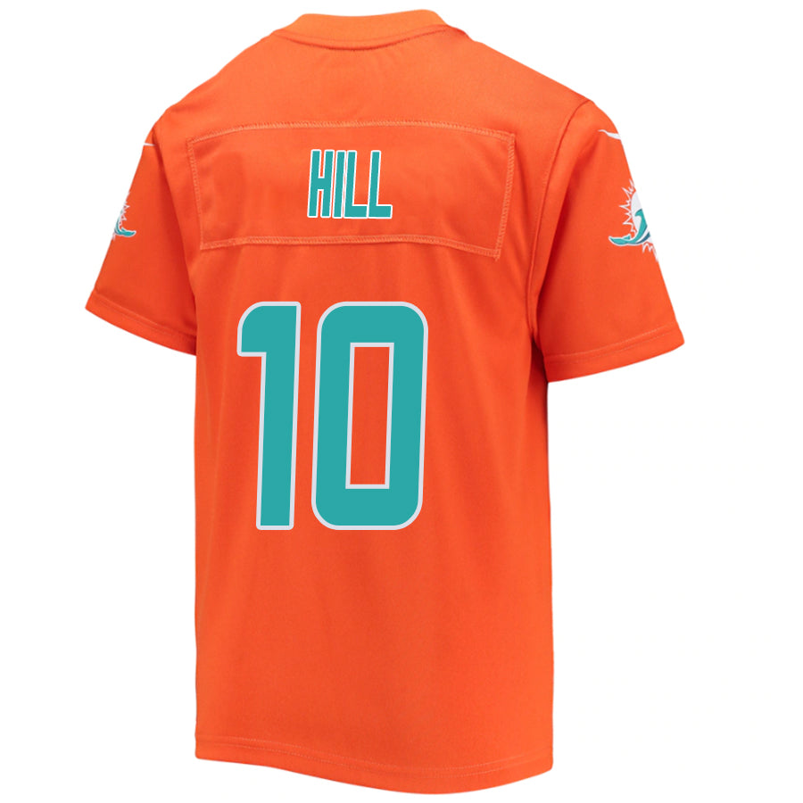 Custom #10 Orange MIA Football Shirt Top