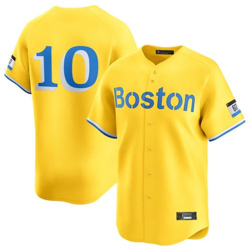 Custom #10 Gold City Connect BOS Baseball Shirt Top