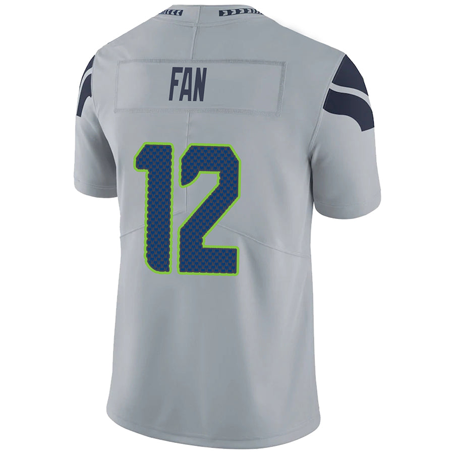 Custom #12 Gray SEA Football Shirt Top