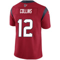 Custom #12 Red HOU Football Shirt Top