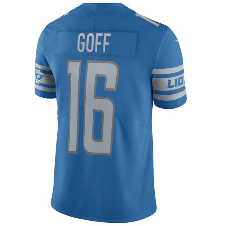 Custom #16 Blue DET Football Shirt Top