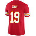 Custom #19 Red KC Football Shirt Top