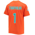 Custom #1 Orange MIA Football Shirt Top