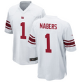 Custom #1 White NYG Football Shirt Top