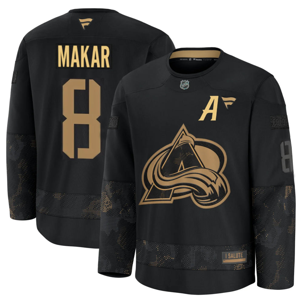 Custom #8 Black COL Hockey Shirt Top