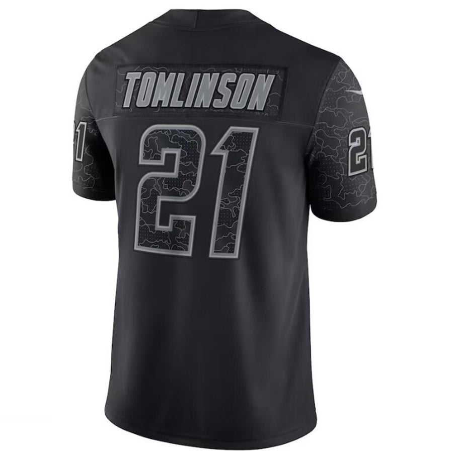 Custom #21 Black LAC Football Shirt Top