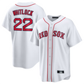 Custom #22 White BOS Baseball Shirt Top