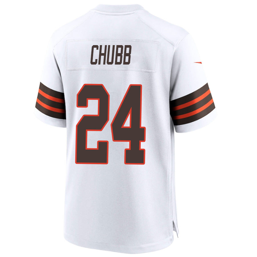 Custom #24 White CLE Football Shirt Top