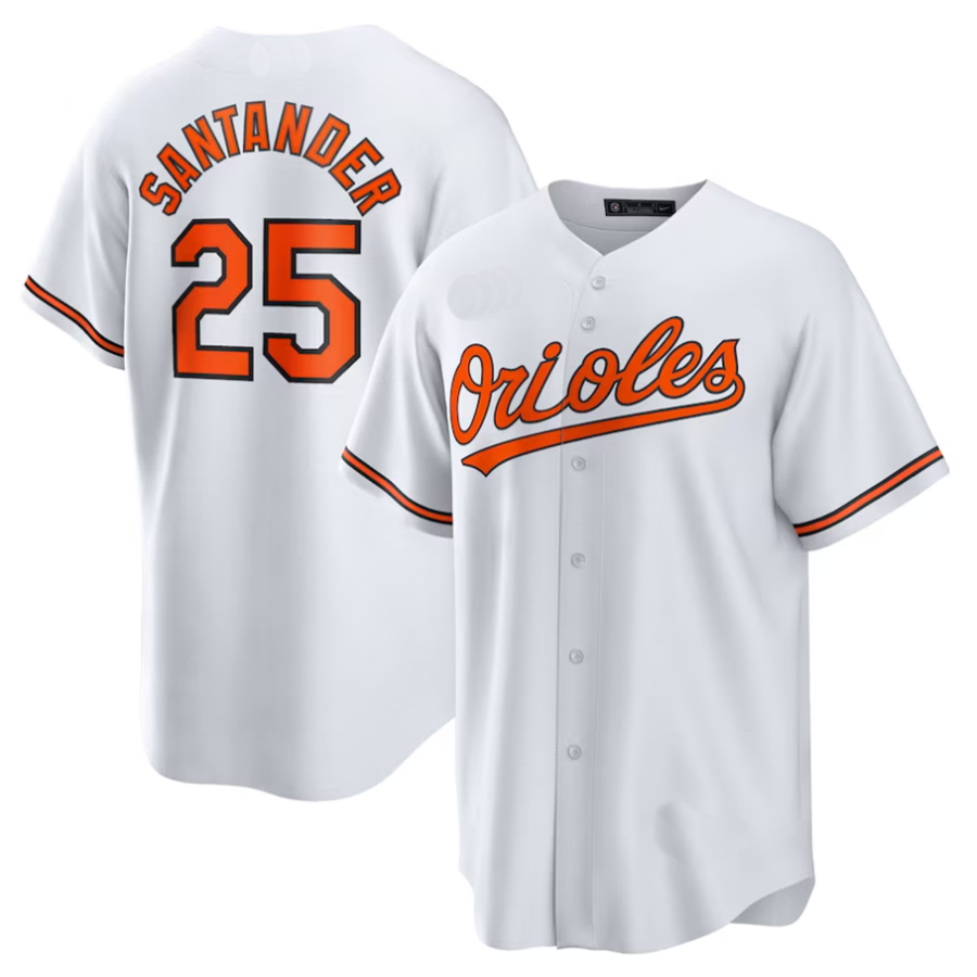 Custom #25 White BAL Baseball Shirt Top