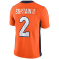 Custom #2 Orange DEN Football Shirt Top