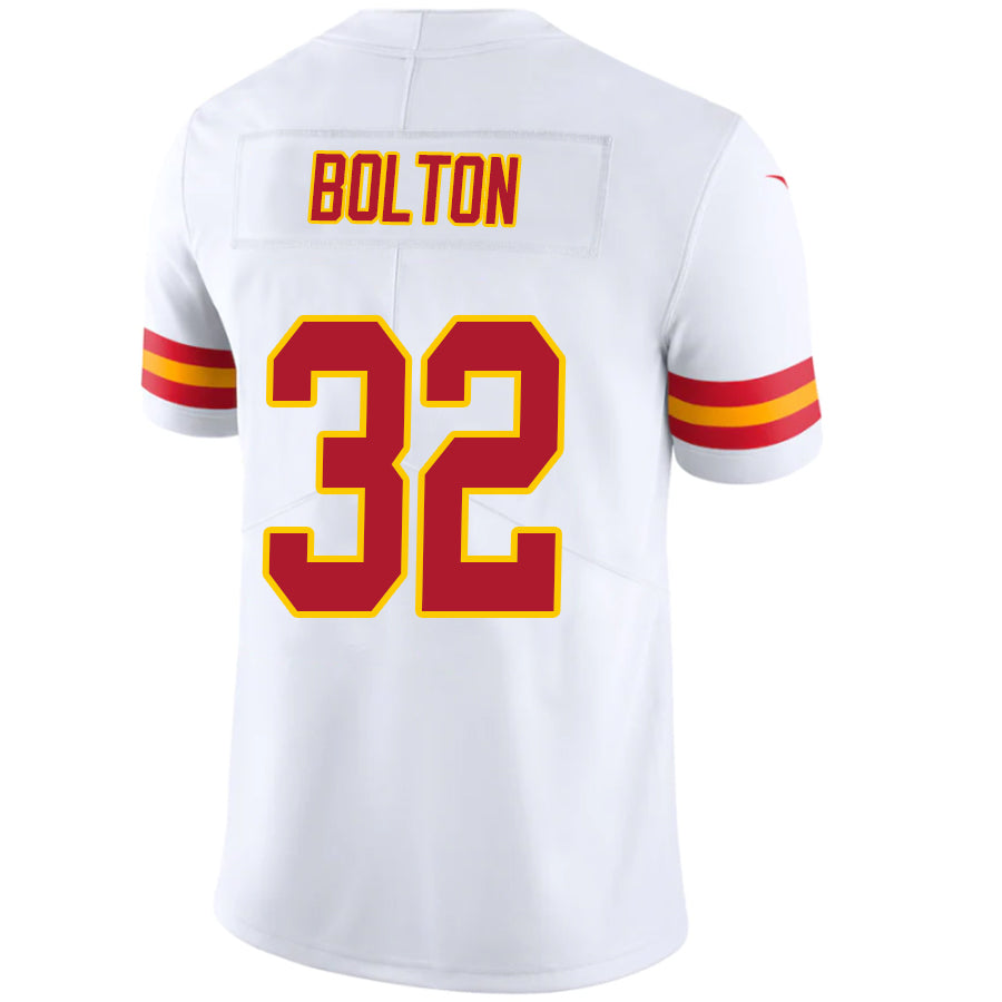 Custom #32 White KC Football Shirt Top