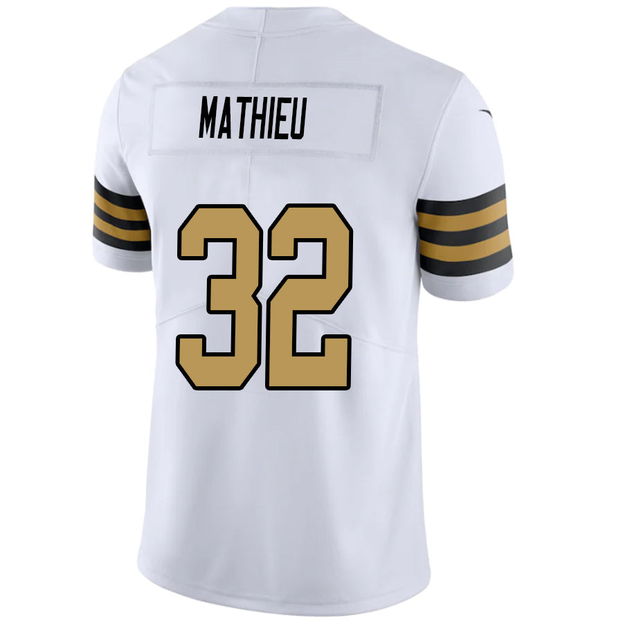 Custom #32 White NO Football Shirt Top