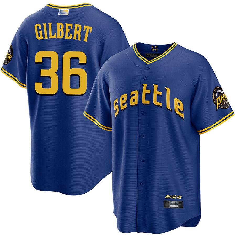 Custom #36 City Connect SEA Baseball Shirt Top