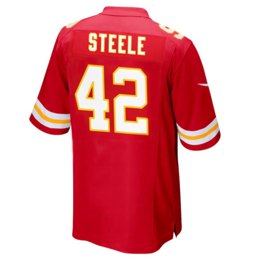 Custom #42 Red KC Football Shirt Top
