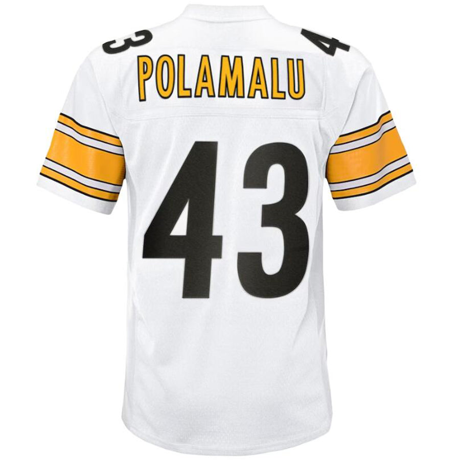 Custom #43 White 2005 PIT Football Shirt Top