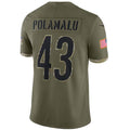 Custom #43 Olive PIT Football Shirt Top