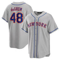 Custom #48 Gray NYM Baseball Shirt Top