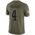 Custom #4 Olive DAL Football Shirt Top