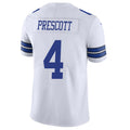 Custom #4 White DAL Football Shirt Top