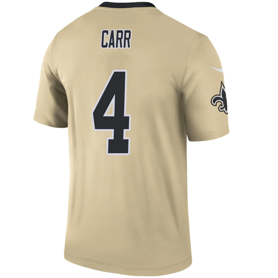 Custom #4 Gold NO Football Shirt Top