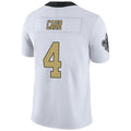 Custom #4 White NO Football Shirt Top