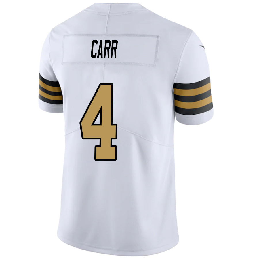 Custom #4 White NO Football Shirt Top