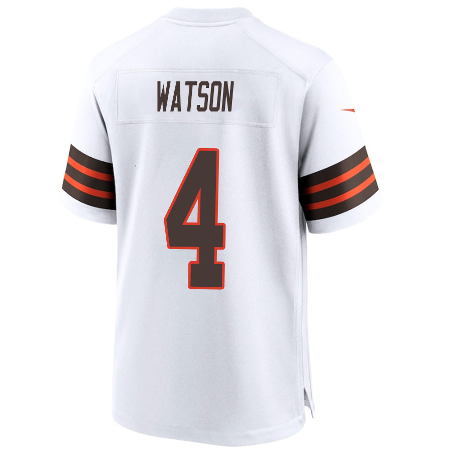 Custom #4 White CLE Football Shirt Top