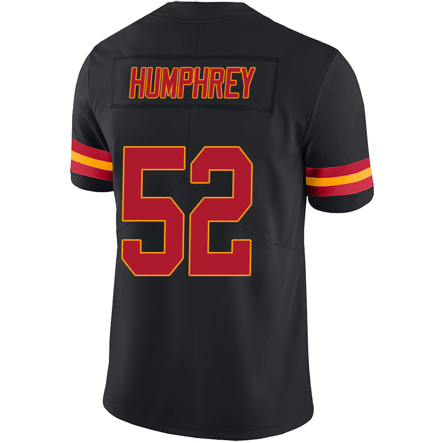 Custom #52 Black KC Football Shirt Top