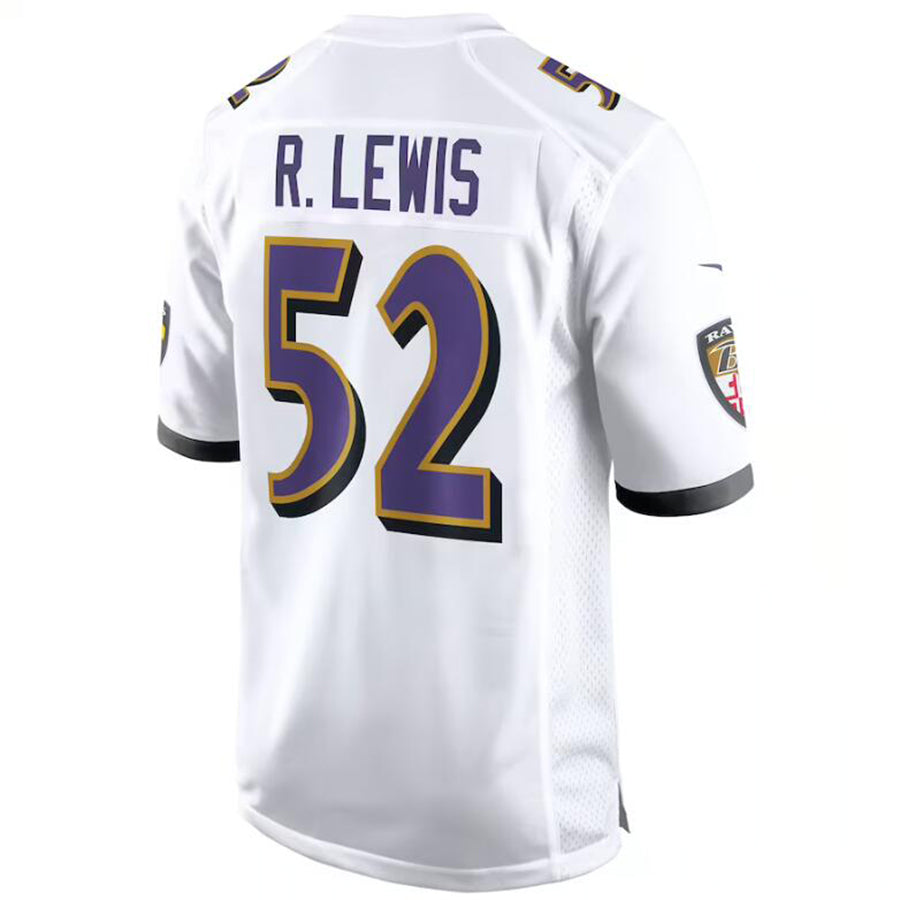 Custom #52 White BAL Football Shirt Top