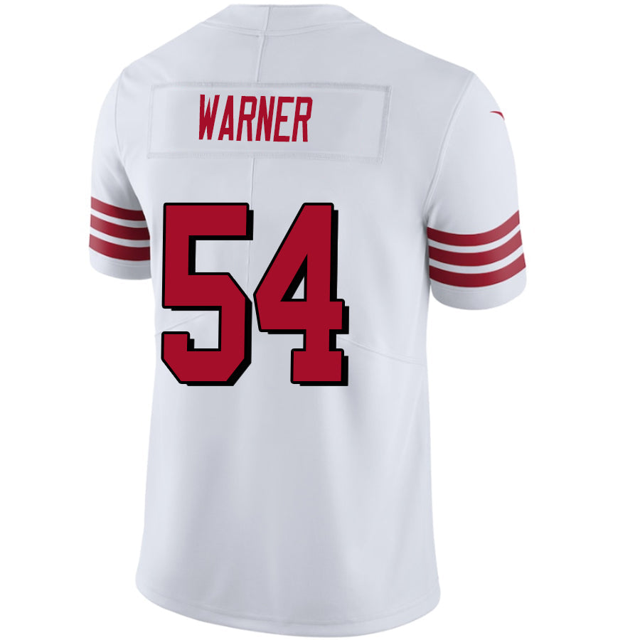 Custom #54 White SF Football Shirt Top