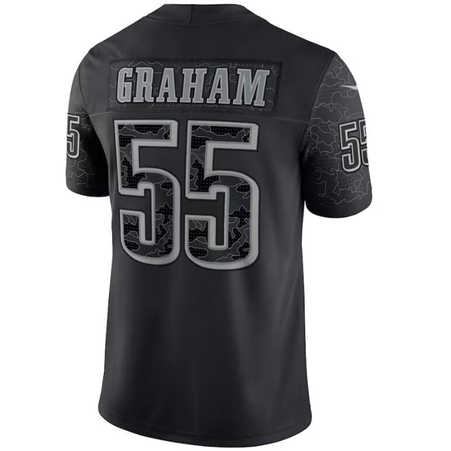 Custom #55 Black PHI Football Shirt Top