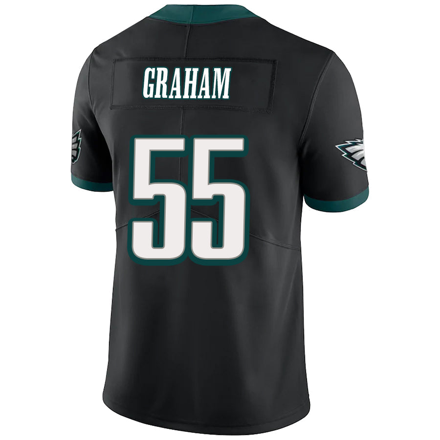 Custom #55 Black PHI Football Shirt Top