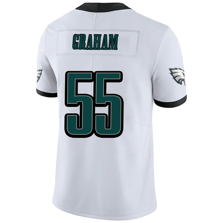 Custom #55 White PHI Football Shirt Top