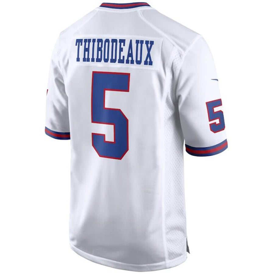 Custom #5 White NYG Football Shirt Top