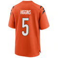 Custom #5 Orange CIN Football Shirt Top