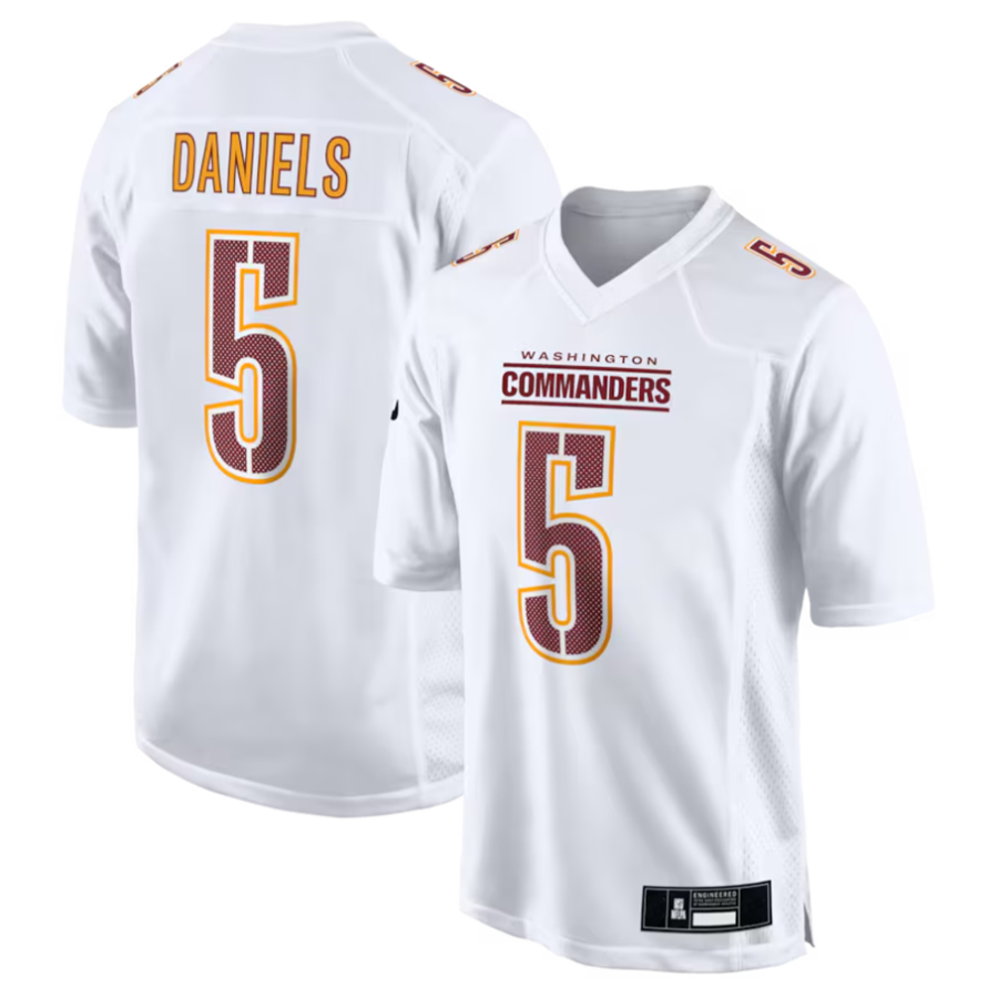 Custom #5 White WAS Football Shirt Top