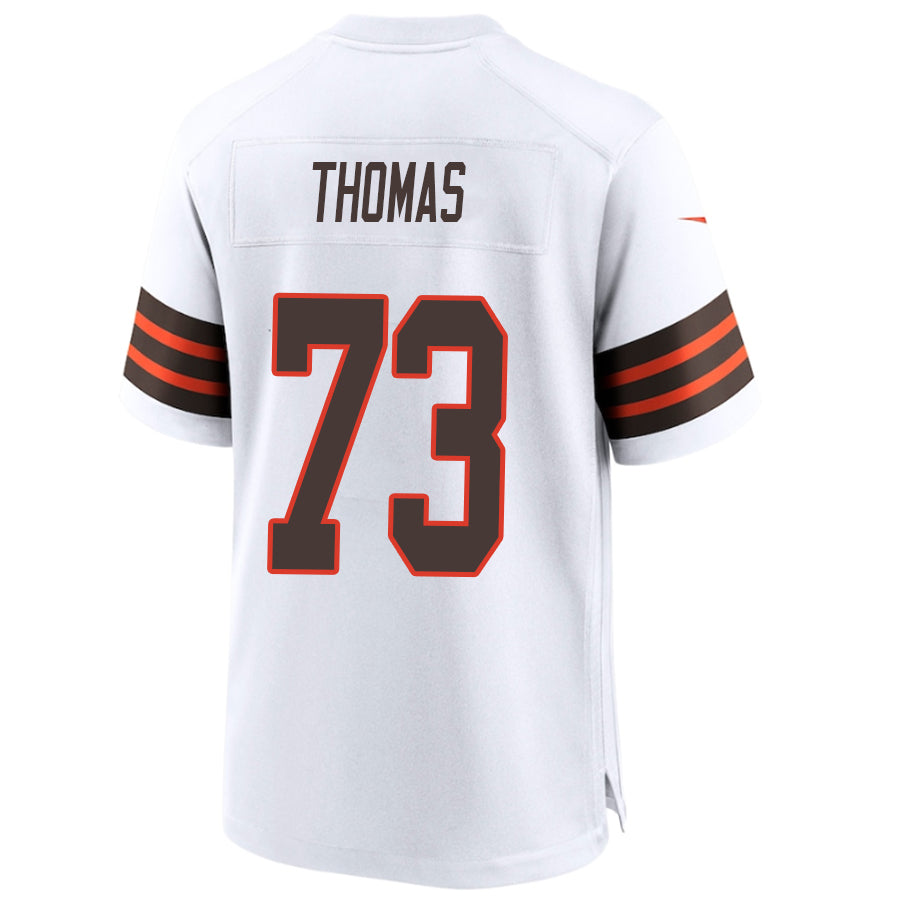 Custom #73 White CLE Football Shirt Top
