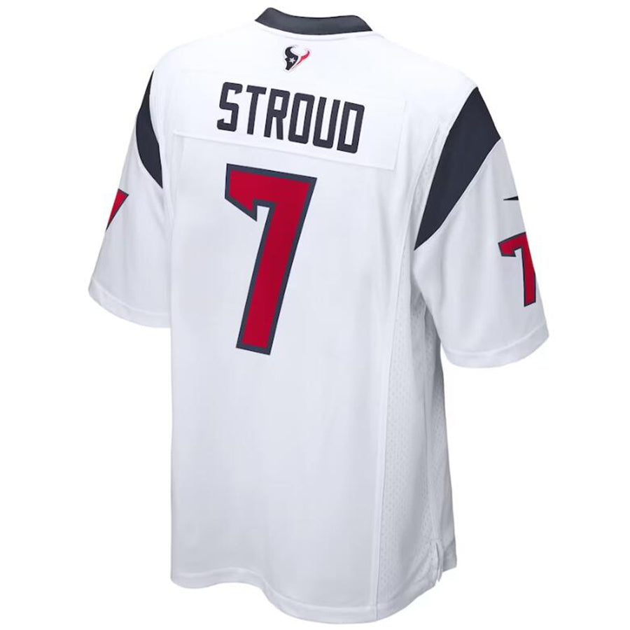 Custom #7 White HOU Football Shirt Top