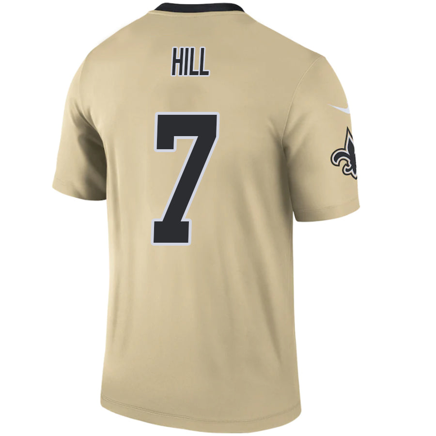Custom #7 Gold NO Football Shirt Top