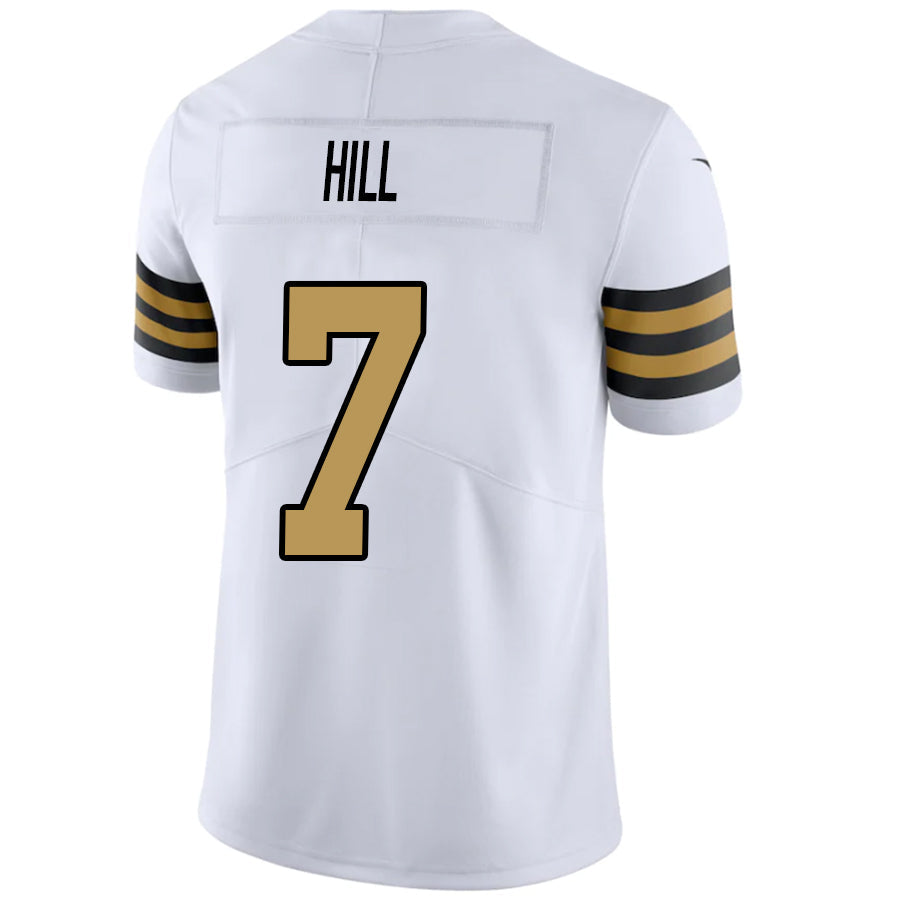 Custom #7 White NO Football Shirt Top