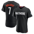 Custom #7 Black City Connect BAL Baseball Shirt Top