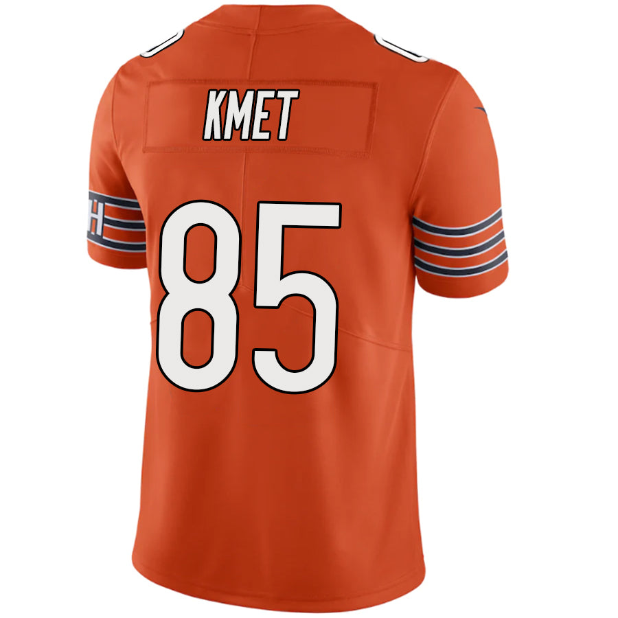 Custom #85 Orange CHI Football Shirt Top