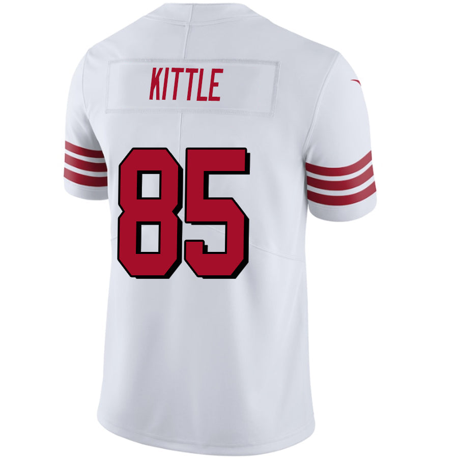 Custom #85 White SF Football Shirt Top