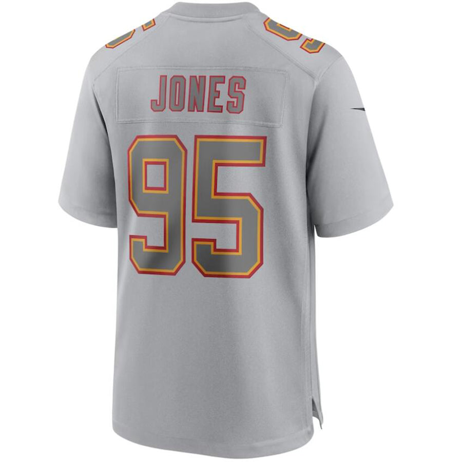 Custom #95 Gray KC Football Shirt Top