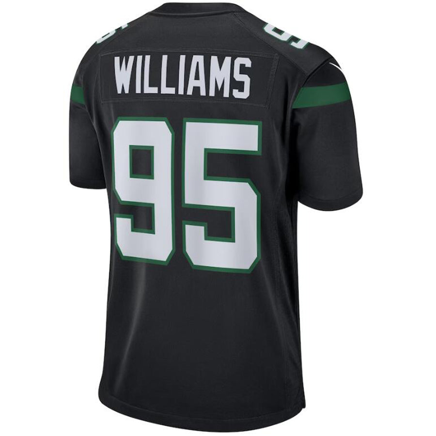 Custom #95 Black NYJ Football Shirt Top