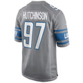 Custom #97 Gray DET Football Shirt Top