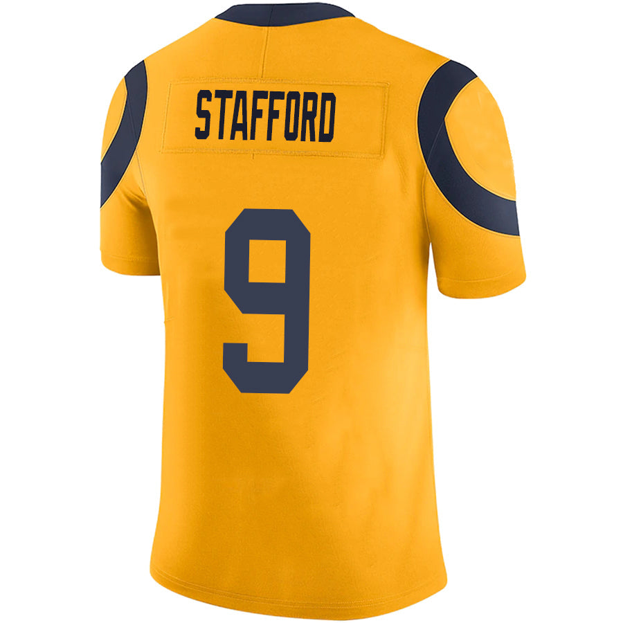 Custom #9 Gold LAR Football Shirt Top