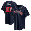Custom #10 Navy ATL Baseball Shirt Top