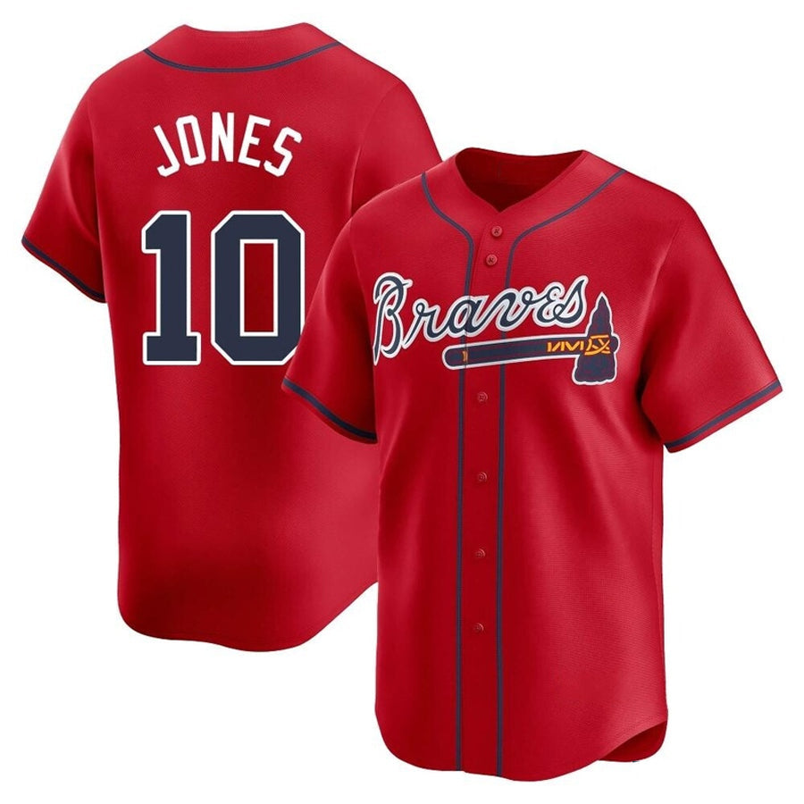 Custom #10 Red ATL Baseball Shirt Top